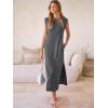 imageANRABESS Women Summer Casual Sleeveless Maxi Dress 2026 Crewneck Loose Split WrinkleFree Beach Travel Vacation Long SundressDeep Grey