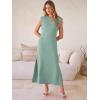 imageANRABESS Women Summer Casual Sleeveless Maxi Dress 2026 Crewneck Loose Split WrinkleFree Beach Travel Vacation Long SundressLight Green