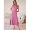 imageANRABESS Women Summer Casual Sleeveless Maxi Dress 2026 Crewneck Loose Split WrinkleFree Beach Travel Vacation Long SundressPink