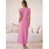 imageANRABESS Women Summer Casual Sleeveless Maxi Dress 2026 Crewneck Loose Split WrinkleFree Beach Travel Vacation Long SundressPink