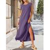 imageANRABESS Women Summer Casual Sleeveless Maxi Dress 2026 Crewneck Loose Split WrinkleFree Beach Travel Vacation Long SundressPurple