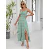 imageANRABESS Women Summer Maxi Sundress Square Neck Sleeveless Boho Floral Printed Slit Wedding Guest Beach Vacation Party DressGreen