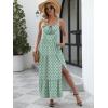 imageANRABESS Women Summer Maxi Sundress Square Neck Sleeveless Boho Floral Printed Slit Wedding Guest Beach Vacation Party DressGreen