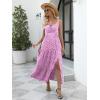 imageANRABESS Women Summer Maxi Sundress Square Neck Sleeveless Boho Floral Printed Slit Wedding Guest Beach Vacation Party DressPink Purple Floral