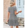 imageANRABESS Women Summer Square Neck Puff Short Sleeve Mini Dress 2026 Casual Flowy Sundress Beach Vacation Clothes with PocketsBlack White Striped