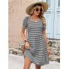 imageANRABESS Women Summer Square Neck Puff Short Sleeve Mini Dress 2026 Casual Flowy Sundress Beach Vacation Clothes with PocketsBlack White Striped