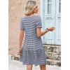 imageANRABESS Women Summer Square Neck Puff Short Sleeve Mini Dress 2026 Casual Flowy Sundress Beach Vacation Clothes with PocketsNavy Blue White Striped