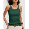 imageANRABESS Womens Camisole Tank Tops Sleeveless Cami Sweater Spaghetti Strap Ribbed Shirts 2026 Summer Beach Vacation ClothesDeep Green