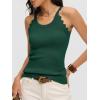 imageANRABESS Womens Camisole Tank Tops Sleeveless Cami Sweater Spaghetti Strap Ribbed Shirts 2026 Summer Beach Vacation ClothesDeep Green