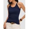 imageANRABESS Womens Camisole Tank Tops Sleeveless Cami Sweater Spaghetti Strap Ribbed Shirts 2026 Summer Beach Vacation ClothesNavy Blue