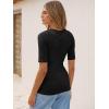 imageANRABESS Womens Half Sleeve Tops V Neck Ribbed Knit Slim Fit Basic T Shirts 2026 Summer Casual Tees Spring Trendy ClothesBlack