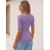 imageANRABESS Womens Half Sleeve Tops V Neck Ribbed Knit Slim Fit Basic T Shirts 2026 Summer Casual Tees Spring Trendy ClothesLight Purple