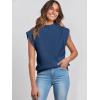 imageANRABESS Womens Mock Neck Sleeveless Sweater Vest Casual Cap Sleeve Knit Pullover Tank Tops 2026 Fall ClothesDark Blue