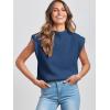 imageANRABESS Womens Mock Neck Sleeveless Sweater Vest Casual Cap Sleeve Knit Pullover Tank Tops 2026 Fall ClothesDark Blue