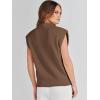 imageANRABESS Womens Mock Neck Sleeveless Sweater Vest Casual Cap Sleeve Knit Pullover Tank Tops 2026 Fall ClothesDeep Brown