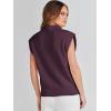 imageANRABESS Womens Mock Neck Sleeveless Sweater Vest Casual Cap Sleeve Knit Pullover Tank Tops 2026 Fall ClothesDeep Purple