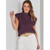 imageANRABESS Womens Mock Neck Sleeveless Sweater Vest Casual Cap Sleeve Knit Pullover Tank Tops 2026 Fall ClothesDeep Purple