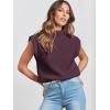 imageANRABESS Womens Mock Neck Sleeveless Sweater Vest Casual Cap Sleeve Knit Pullover Tank Tops 2026 Fall ClothesDeep Purple