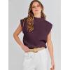 imageANRABESS Womens Mock Neck Sleeveless Sweater Vest Casual Cap Sleeve Knit Pullover Tank Tops 2026 Fall ClothesDeep Purple