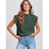 imageANRABESS Womens Mock Neck Sleeveless Sweater Vest Casual Cap Sleeve Knit Pullover Tank Tops 2026 Fall ClothesGreen