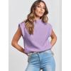 imageANRABESS Womens Mock Neck Sleeveless Sweater Vest Casual Cap Sleeve Knit Pullover Tank Tops 2026 Fall ClothesPurple