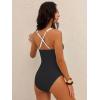 imageANRABESS Womens One Piece Swimsuit Slimming Color Block Bathing Suit Full Coverage Swimwear 2026 Beach Vacation ClothesBlack White