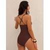 imageANRABESS Womens One Piece Swimsuit Slimming Color Block Bathing Suit Full Coverage Swimwear 2026 Beach Vacation ClothesBrown