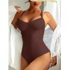 imageANRABESS Womens One Piece Swimsuit Slimming Color Block Bathing Suit Full Coverage Swimwear 2026 Beach Vacation ClothesBrown