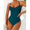 imageANRABESS Womens One Piece Swimsuit Slimming Color Block Bathing Suit Full Coverage Swimwear 2026 Beach Vacation ClothesDark Green Black