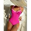 imageANRABESS Womens One Piece Swimsuit Slimming Color Block Bathing Suit Full Coverage Swimwear 2026 Beach Vacation ClothesHot Pink
