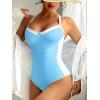 imageANRABESS Womens One Piece Swimsuit Slimming Color Block Bathing Suit Full Coverage Swimwear 2026 Beach Vacation ClothesLight Blue White