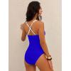 imageANRABESS Womens One Piece Swimsuit Slimming Color Block Bathing Suit Full Coverage Swimwear 2026 Beach Vacation ClothesRoyal Blue White