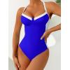 imageANRABESS Womens One Piece Swimsuit Slimming Color Block Bathing Suit Full Coverage Swimwear 2026 Beach Vacation ClothesRoyal Blue White