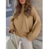 imageANRABESS Womens Oversized Sweaters 2025 Long Sleeve Fuzzy Knit Casual Chunky Pullover Sweater Fall Outfits ClothesDark Khaki  Yellow Brown