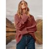 imageANRABESS Womens Oversized Sweaters 2025 Long Sleeve Fuzzy Knit Casual Chunky Pullover Sweater Fall Outfits ClothesRust  Birck Red