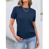 imageANRABESS Womens Short Sleeve Sweaters Wool Blend Crew Neck Sweater Shirts Business Casual Work Tops 2026 Summer OutfitsDeep Blue