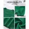 imageANRABESS Womens Short Sleeve Sweaters Wool Blend Crew Neck Sweater Shirts Business Casual Work Tops 2026 Summer OutfitsDeep Green