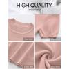 imageANRABESS Womens Short Sleeve Sweaters Wool Blend Crew Neck Sweater Shirts Business Casual Work Tops 2026 Summer OutfitsFlesh Pink