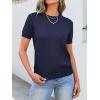 imageANRABESS Womens Short Sleeve Sweaters Wool Blend Crew Neck Sweater Shirts Business Casual Work Tops 2026 Summer OutfitsNavy Blue