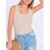 imageANRABESS Womens Sleeveless Scoop Neck Tank Tops Summer Basic Top Casual Soft Slim Fit Racerback Shirts 2026 Trendy OutfitsLight Khaki