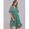 imageANRABESS Womens Summer 2026 Trendy Ruffle Short Sleeve V Neck A Line Tiered Flowy Loose Casual Mini Beach Dress with PocketsGreen Blue Floral
