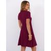 imageANRABESS Womens Summer Dresses Casual Short Sleeve Ribbed Knit V Neck Swing ALine 2026 Spring Vacation Tunics Short DressBurgundy