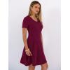 imageANRABESS Womens Summer Dresses Casual Short Sleeve Ribbed Knit V Neck Swing ALine 2026 Spring Vacation Tunics Short DressBurgundy