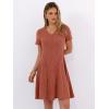 imageANRABESS Womens Summer Dresses Casual Short Sleeve Ribbed Knit V Neck Swing ALine 2026 Spring Vacation Tunics Short DressBurnt Orange