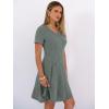 imageANRABESS Womens Summer Dresses Casual Short Sleeve Ribbed Knit V Neck Swing ALine 2026 Spring Vacation Tunics Short DressGrey Green