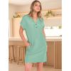 imageANRABESS Womens Summer Dresses Casual Short Sleeve V Neck Textured Cute Mini Tshirt Dress 2026 Spring Beach Shift SundressLight Green