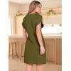 imageANRABESS Womens Summer Dresses Casual Short Sleeve V Neck Textured Cute Mini Tshirt Dress 2026 Spring Beach Shift SundressOlive Green