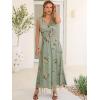 imageANRABESS Womens Summer Floral Dress V Neck Sleeveless A Line Wedding Guest Maxi Tulle Dresses Casual Beach Vacation ClothesFloral Green