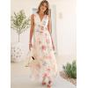 imageANRABESS Womens Summer Floral Dress V Neck Sleeveless A Line Wedding Guest Maxi Tulle Dresses Casual Beach Vacation ClothesMulticolored Rose Apricot