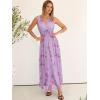 imageANRABESS Womens Summer Floral Dress V Neck Sleeveless A Line Wedding Guest Maxi Tulle Dresses Casual Beach Vacation ClothesPurple Rose Green